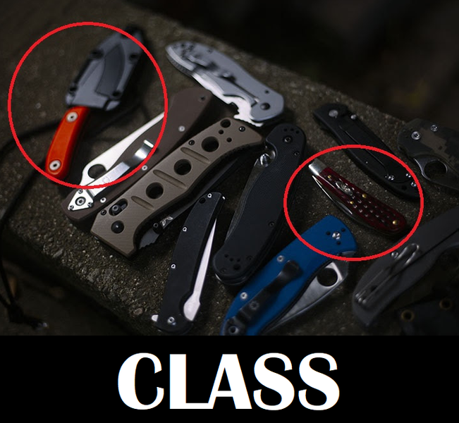 Knife Selection using CLASS - Capability, Legality Access, Size, Speed.