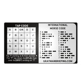 Code Decal - Tap and Morse Code Reference Sticker