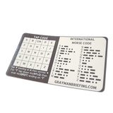 Code Decal - Tap and Morse Code Reference Sticker