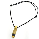 Survival Craft Collar: ParaCord Necklace, wire, fishline, tinder, firestarter, waxed wood.