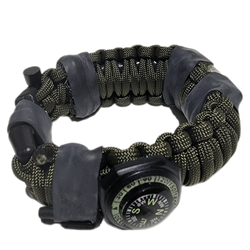 The Escape Evade Pathfinder: Military & Tactical Strap w/ SERE kit, Compass, Kevlar Saw, Cuff Key.