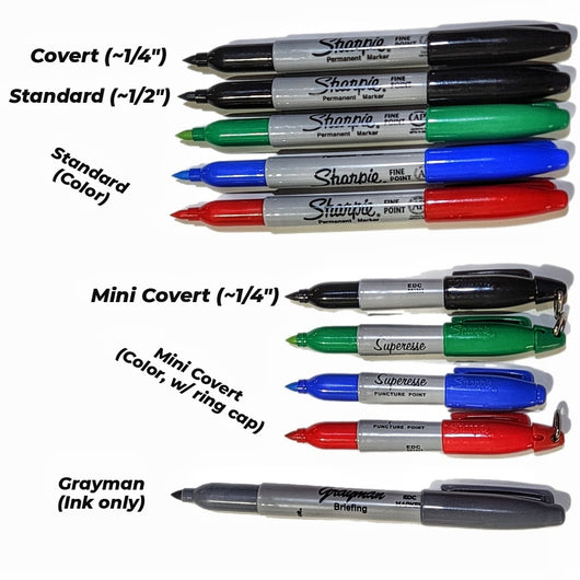 EDC Puncture Markers - Self Defense Marker and/or Grayman Sharpie –  Superesse Straps LLC
