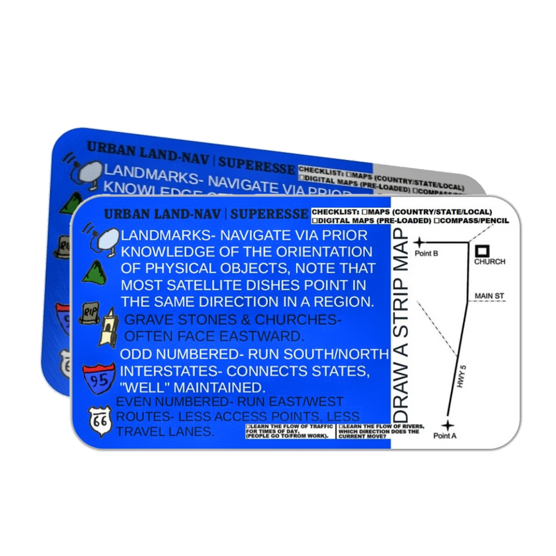 Urban Land Nav Decal Divergent navigational reference for roads and
