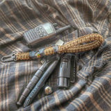 ParaKeeper: Paracord Keychain Wrist Shackle with Survival Kit.