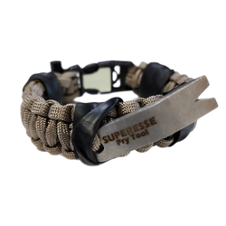 Urban Carry Strap - EDC Bracelet with Pry Bar, Firestarter, Kevlar Saw and Cuff Key or LED Flashlight.