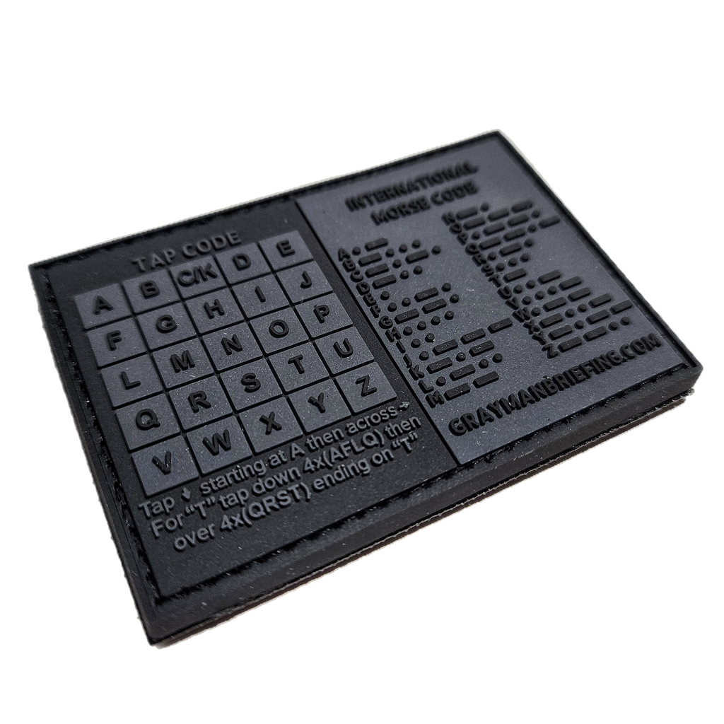 Storage Pocket Patch: Morse and Tap Code – Superesse Straps LLC