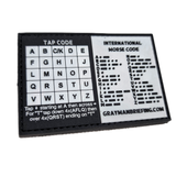 Storage Pocket Patch: Morse and Tap Code