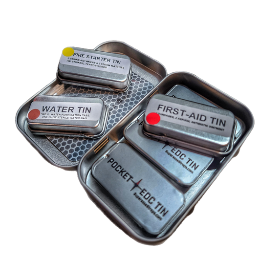 tobacco tin survival kit Tiny Kit: Rectangle all of our products are based on this idea 54 Pc EDC Survival Tin