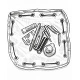 Bindle Tray - Quick drawstring closure EDC tray and satchel