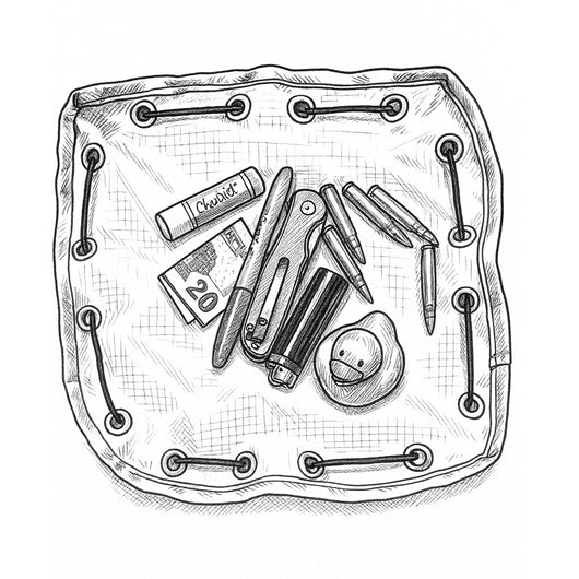 Bindle Tray - Quick drawstring closure EDC tray and satchel