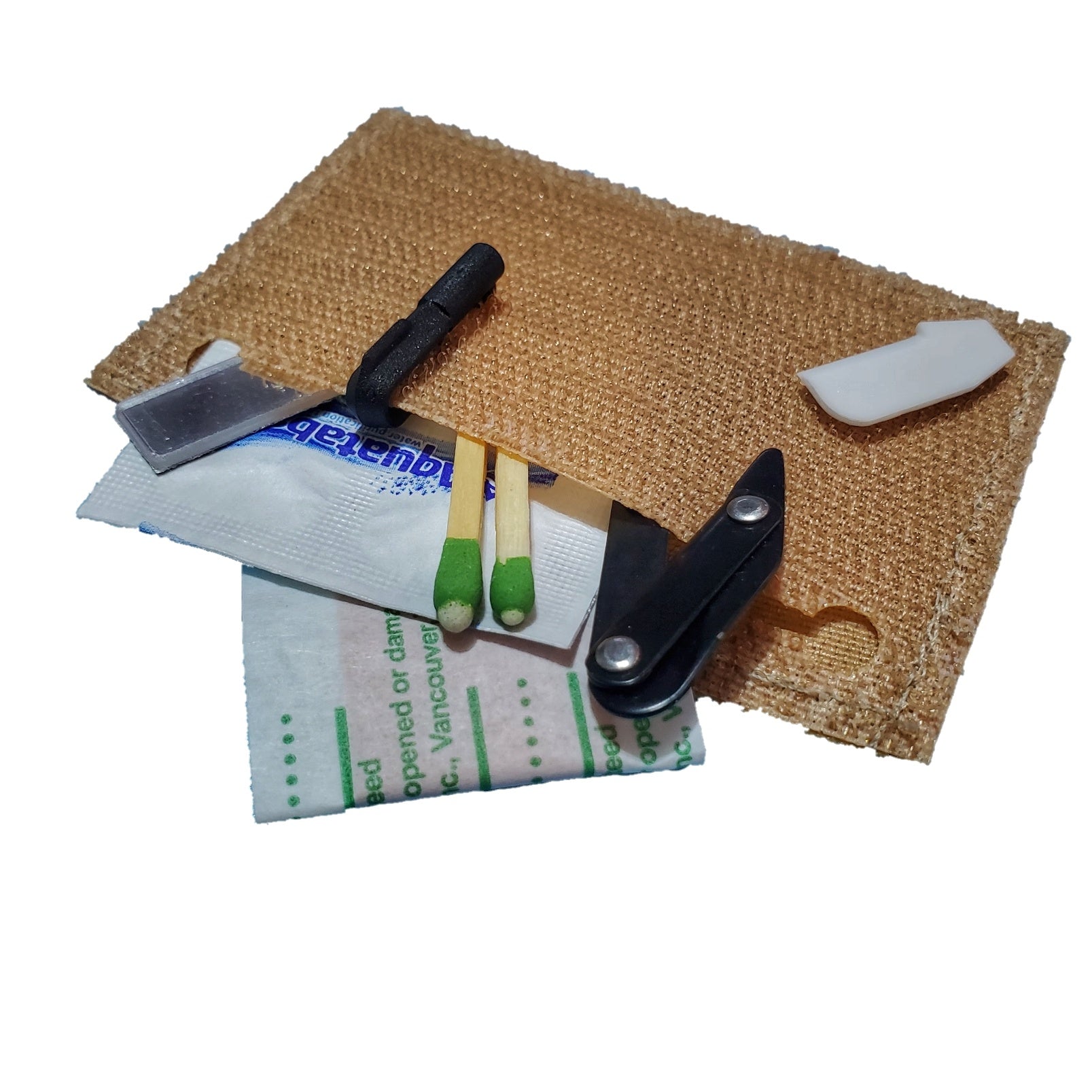 Patch Kits Subdued Storage Pocket Patch: A coverable two layer Velcro patch with hook and loop sides.