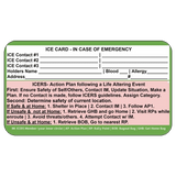ICERS Quick Reference Decals - A supplement to the In Case of Emergency Response System