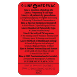 9 Line MedEvac Decal - U.S. Military Truncated Medical Evacuation Reference Sticker & CPR