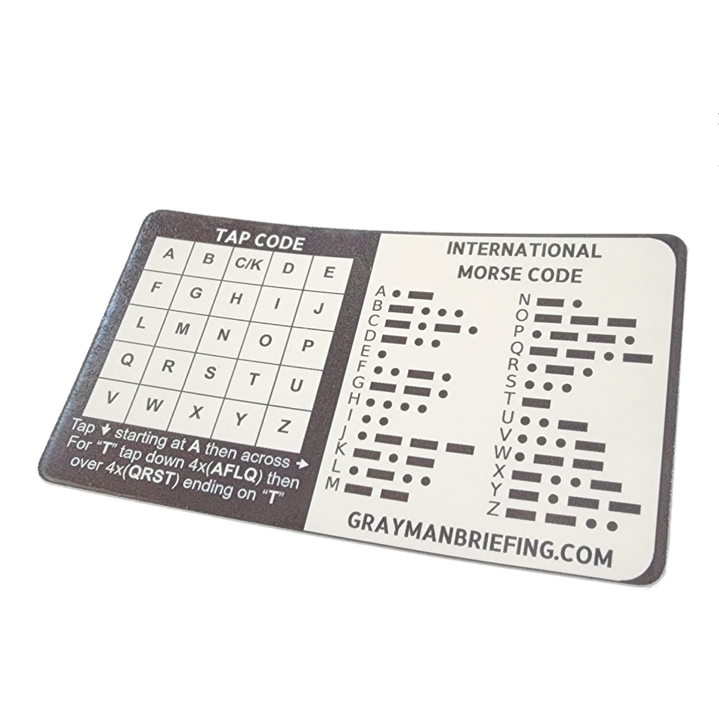 Code Decal Tap and Morse Code Reference Sticker Superesse Straps LLC