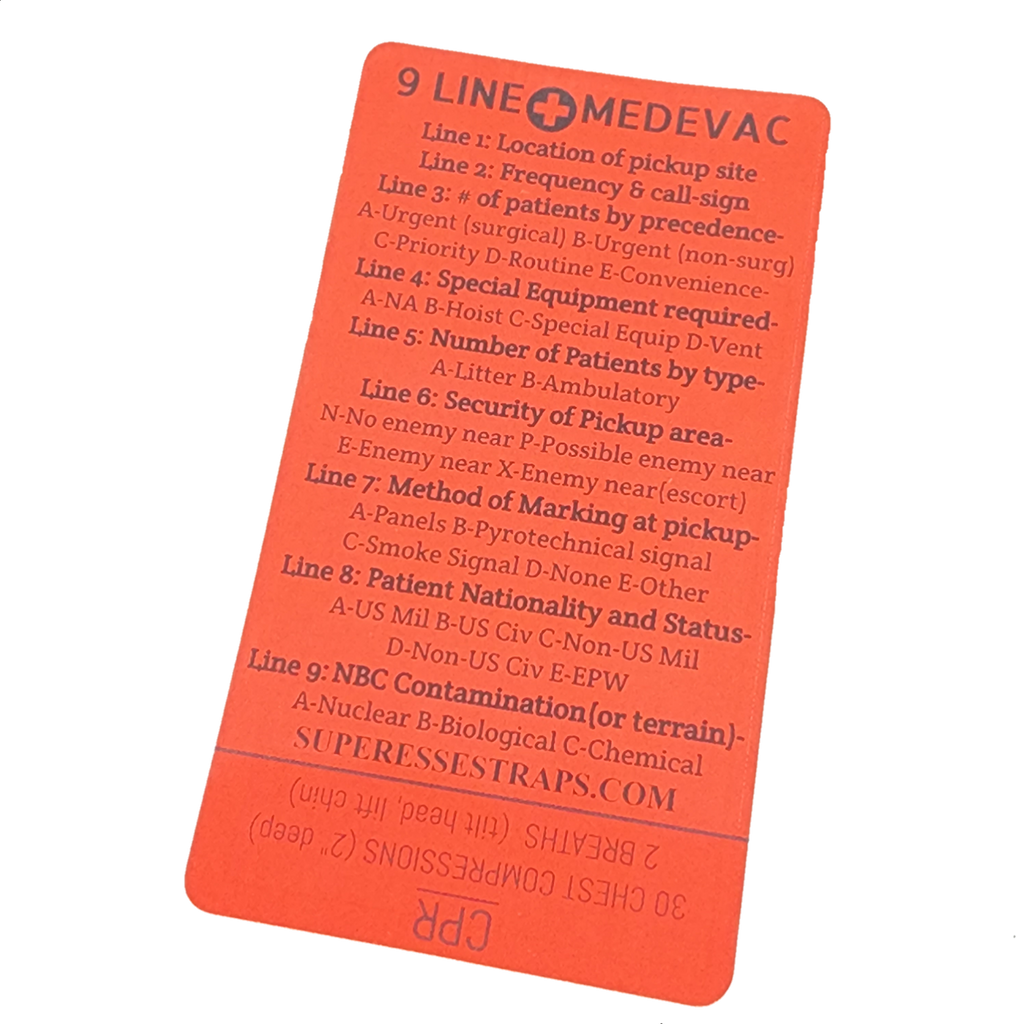 9line Medical Sticker 9 Line MedEvac Decal - U.S. Military Truncated Medical Evacuation ...