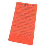 9 Line MedEvac Decal - U.S. Military Truncated Medical Evacuation Reference Sticker & CPR