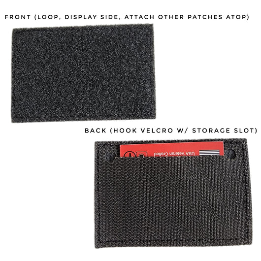 Subdued Storage Pocket Patch: A coverable two layer Velcro patch