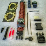 The Escape Evade Pathfinder: Military & Tactical Strap w/ SERE kit, Compass, Kevlar Saw, Cuff Key.