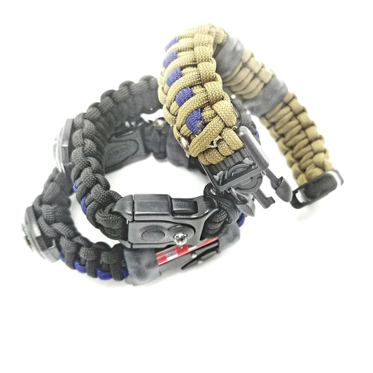 Thin Blue Line Survival Paracord Bracelet 8