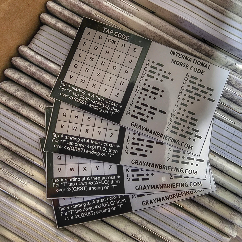 Code Decal Tap and Morse Code Reference Sticker Superesse Straps LLC