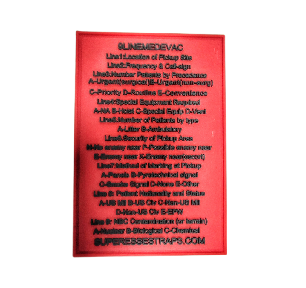 Storage Pocket Patch: Nine Line MedEvac – Superesse Straps LLC