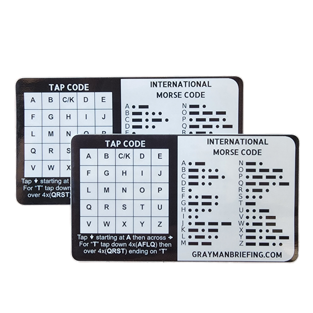 Code Decal - Tap and Morse Code Reference Sticker – Superesse Straps LLC