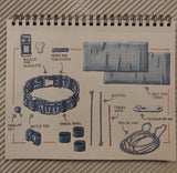 Urban Carry Strap - EDC Bracelet Titanium Pry Bar, Firestarter, Bottle Opener, Kevlar Saw, Cuff Key.